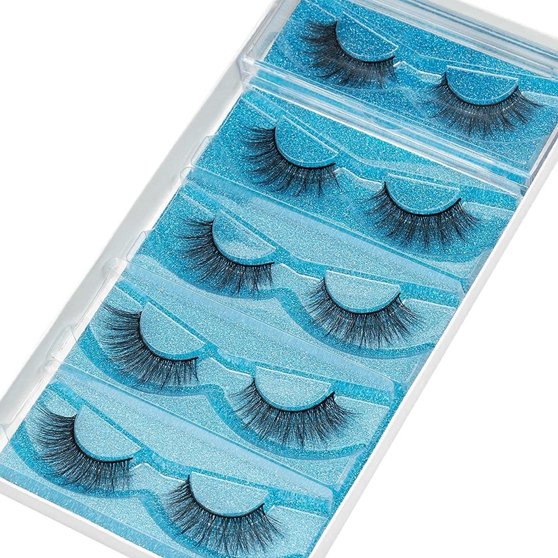 DYSILK False Eyelashes - Mink Eyelashes 5 Pairs 6D Eyelashes
