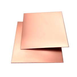 RRRST 2 x Pure Copper Sheet 15 x 15 cm, 0.5 mm Thickness, Copper Purity 99.9%, Square Copper Plate for Jewellery, DIY, Craft, Model Painting