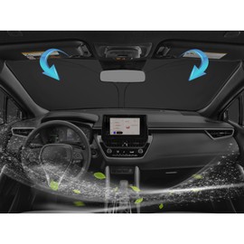 SKTU Sun Protection Windscreen Compatible with Toyotα Corolla Cross 2021-2024 Indoor Foldable Windscreen Cover with UV Protection