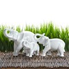 Abbott Collection Ceramic Elephant Figurine, White (Medium)