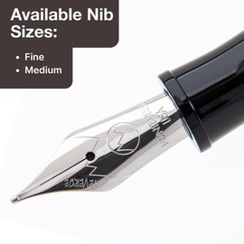 Monteverde USA Aldo Domani Fountain Pen & Ink Gift Set, (Black) Medium Nib - Premium pen for Men & Women, Perfect for Office, Business, School, Gifts, Journaling, Autographs