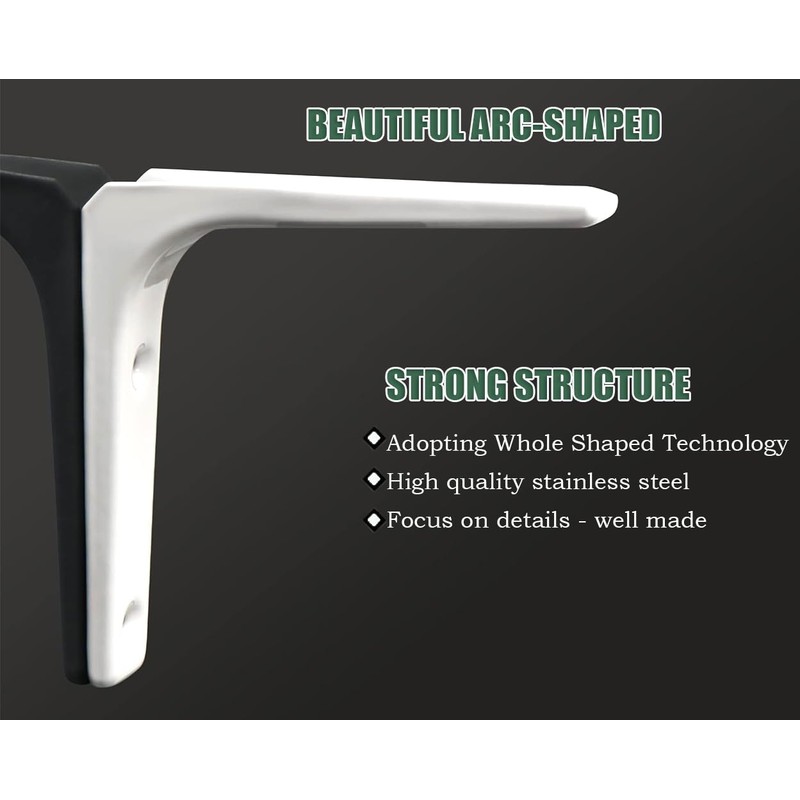 ZiYuya 4PCS Shelf Bracket, Right Angle Corner Brackets Heavy Duty