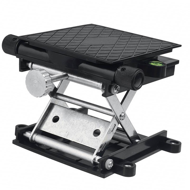 Lab Lift Stand Table Black Aluminum Automatic Leveling Rotatable Scientific