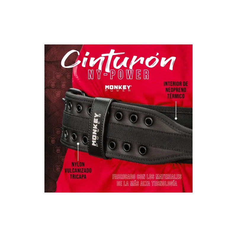 Cinturón Para Gym Monkey Power Lumbar Levantamiento