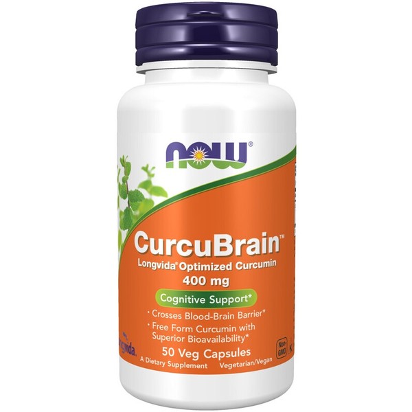 NOW>NOW NOW CurcuBrain 400mg Capsules 50 - Expiry 09/24