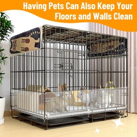 PETKNOWS 12 Pack Pet Cage Liner Protection Rabbit Cage Urine Guard Clear Cage Edge Liner Guinea Pig Side Lining Habitat Siding Small Animal Cage Accessories - Keep Litter in The Cage