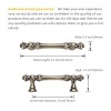 Asidrama 10 Pack 3 Inch(76mm) Brushed Antique Brass Kitchen Cabinet