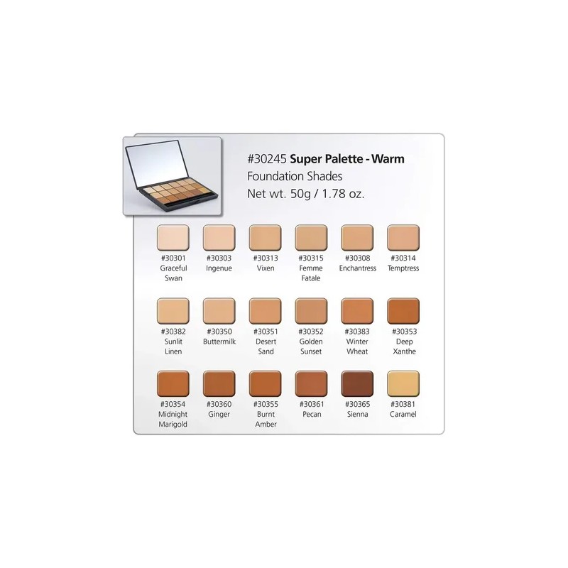 Graftobian Glamour Crème Ultra Hd Foundation Super Palettes