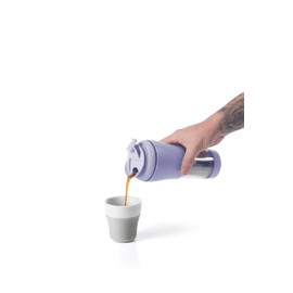 Pressca - Portable Coffee & Tea Maker - Thermal Coffee & Tea Infuser, French Press, Single Serve Coffee Maker, BPA Free - Home & Kitchen Accessories & Utensils - 12 fl oz, Lilac