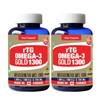 Tong Life 통라이프-rTG 알티지 오메가3 골드 1300-6개월분-2병 Tong Life-rTG Omega-3 Gold 1300 - 6 Months Supply - 2 Bottles