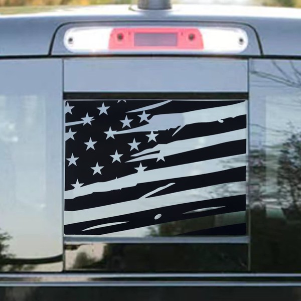 Alicatong Rear Back Middle Window American USA Flag Vinyl Decal