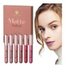 / Z Conjunto De 6 Batons Mate Lip Brilho À