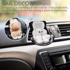 Car Seat for 17cm Plush Dolls – Air Vent Accessories, for Fans & Doll Collectors, Easy Installation, ABS Material with Air Freshener(No Doll) (Pink)