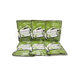 Just a Handful of Pitted Salted Manzanilla Olives 1.05 oz each (Pack of 6)