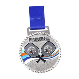 SM SunniMix Award Medal Prize Pickleball Basketball Football Sports Award Party Competition Winner Medal for Sports Participation, Silvery