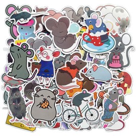 Cute Rat Stickers – Waterproof Matte Decals Opossum Sticker Pack for Water Bottles, Laptops, Journals, Travel Cases - Gift for Teens and Kids