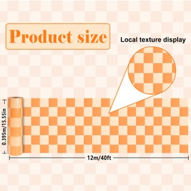 Hippie Orange Bulletin Board Roll Reusable Waterproof Erasable Bulletin Board Wrinkle Resistant Poster Non-Woven Fabric Bulletin Board Roll for Classroom Decor Wrap Crafts DIY Crafts 15.55" x40ft