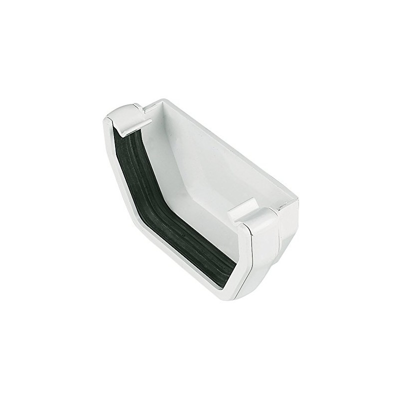 FloPlast RES1W White Square Line External Stop End 114mm