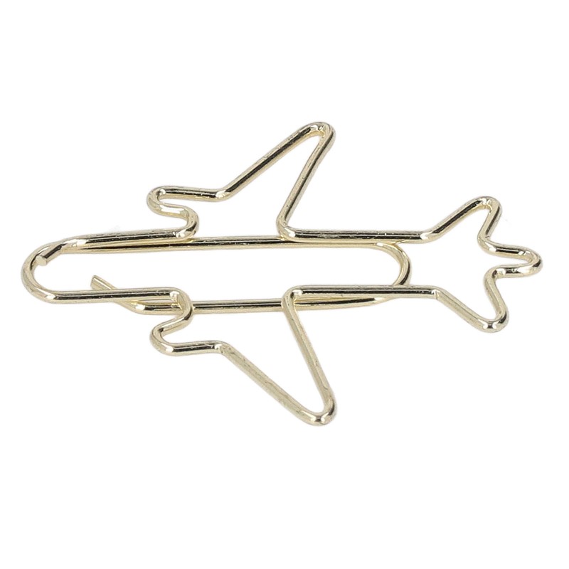 100Pcs Paper Clips Gold Cute Unique Shape Electroplating Process Lightweight