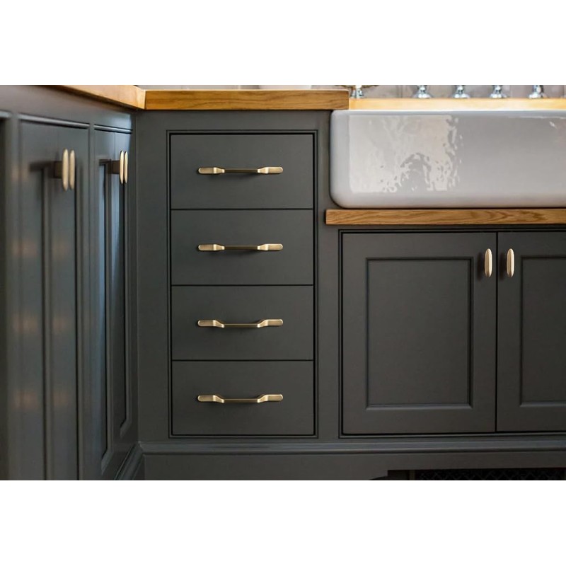 Goo-Ki 6pack Champagne Bronze Cabinet Drawer Knobs - 3" Full