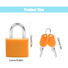 Zsanhua 8 Pieces Suitcase Locks with 2 Keys Colored Suitcase Padlock Multicolor Small Padlock Luggage Padlock Multicolor Coated Brass Lock for Baggage Backpack Laptop Bag Gym Locker