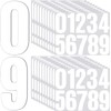 200 Pcs 4inch White Number Stickers Waterproof Stick On Numbers
