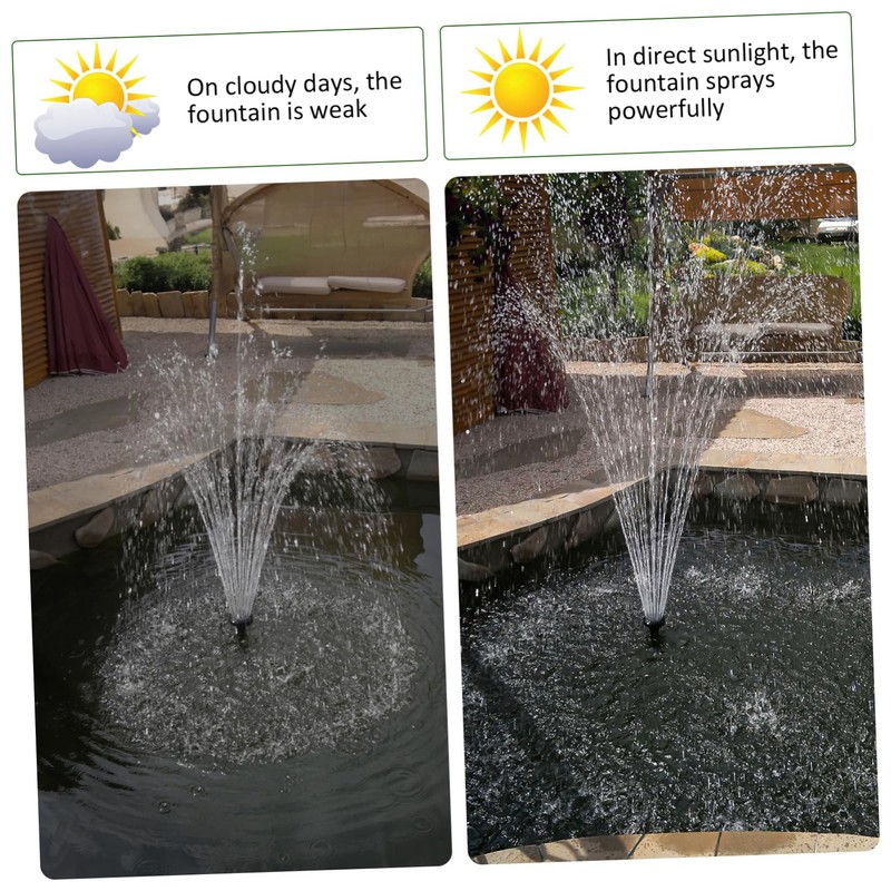 Mipcase Solar Fountain Pump with RGB Lights Solar Feature for