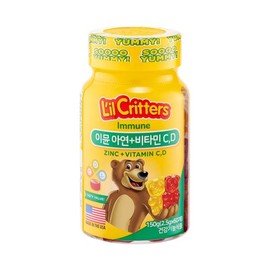 Lil Critters Immune Zinc+Vitamin CD 60 gummies 1 bottle / 릴크리터스 이뮨 아연+비타민 CD 60구미 1병