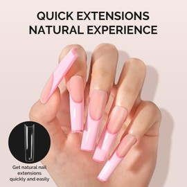 MelodySusie Extra Long Square Nail Tips - 600Pcs Clear Acrylic, Full Clear Half Cover Press on Nails for DIY Extension & Salon Use, 12 Sizes Pre-Shaped for Long-Lasting Manicure