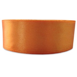 Ribbon 1 inch Orange Ribbons for Crafts Gift Ribbon Satin Solid Ribbon Roll 1 in x 25 Yards