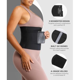 SHAPELLX Waist Trainer for Women Lower Belly Fat Waist Cincher Corset Shapewear Shaper Belt Back Support Belly Wrap Faja