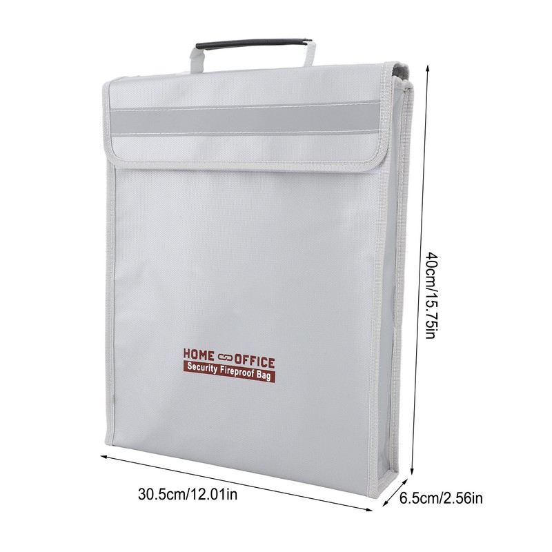 Fireproof Document Holder Pouch Waterproof Fireproof Money Bag with Zipper