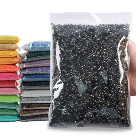 Big Pack 5mm 15000PCS Resin Rhinestone Flatback Round AB Jelly Color Rhinestones for Nail Art, Bottles, Makeup Clothes Shoes Cup DIY Crafts Supplies