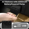 LussoAmor Twin Size 10 Inch Air Mattress with 4000mAh Rechargeable