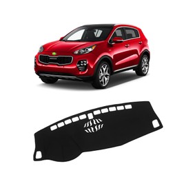 FIILINES - Funda para salpicadero para Kia Sportage 2017-2022, protector de malla antideslizante para salpicadero, accesorios deportivos, funda para salpicadero, color negro