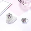Flower-Pink White Gold Multi-Style Cuffs&Wraps No-Puncture for Womens Clip-on Earrings