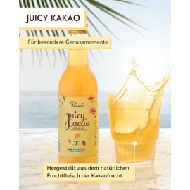 Rausch Juicy Cacao aus der Kakaofrucht (250 ml) – Fruchtsaft aus dem Fruchtfleisch der Kakaofrucht mit exotische Noten von Ananas, Litschi, Limette
