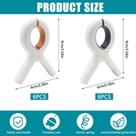 JNWYH Pack of 12 Beach Towel Clips, Windproof and Non-Slip Towel Clips, High-Quality Clips for Beach Towel, for Beach, Pool, Daily Laundry (2 Colours)