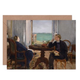 Artery8 Edouard Manet Interior At Arcachon 1871 Painting Fine Art Greeting Card Plus Envelope Blank Inside