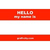 'Hello My Name is' Stickers/Name Label Tags - Red &