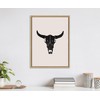 Kate and Laurel Sylvie Western Skull Framed Canvas Wall Art