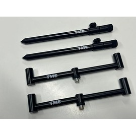 TMC 2 x 2 Rod Aluminium 20 cm buzz bars and 2 x 20-30 cm sticks, 16mm Diameter