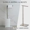 MARMOLUX ACC Free Standing Brushed Nickel Toilet Paper Holder Stand