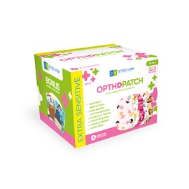 Opthopatch Kids Eye Patches - Fun Girls Design [Series I] - 60 + 10 Bonus Latex Free Hypoallergenic Cotton Adhesive Bandages for Amblyopia and Cross Eye - 3 Reward Chart Posters by Defined Vision