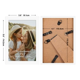 Ditwis Picture Frame, 10 x 15 cm, White, Photo Frame for 15 x 10 cm Photos and Pictures, Wall and Table Stand, Modern Frame for Living Room, Bedroom and Office Spaces