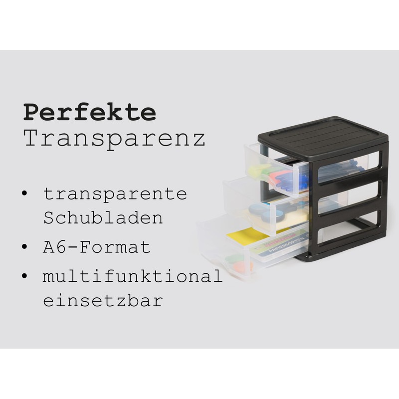 Hausfelder A6 Small Desk Drawer Cabinet 2 x Drawer System