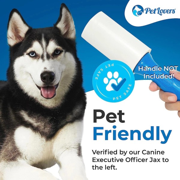 Branded Petlovers Extra Sticky Lint Roller 6 Pack of Refills
