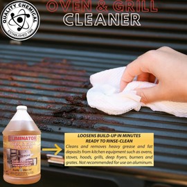 Quality Chemical Oven Cleaner & Grill Cleaner - Heavy-Duty/Fast Acting & Easy to Use/Degreaser/Heavy Duty Oven Cleaner/Best Oven Cleaner/Made in USA - 128 oz (Pack of 1)
