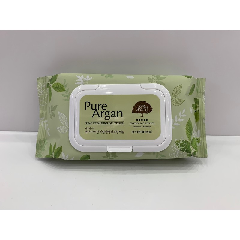 Eco Ennea Pure Argan Real Cleansing Oil Tissue 70 sheets