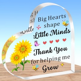 AMZQ Teacher Gifts for Women, Appreciation Thank You Acrylic Keepsake from Student, Teacher Office Desk Decoration Signs
